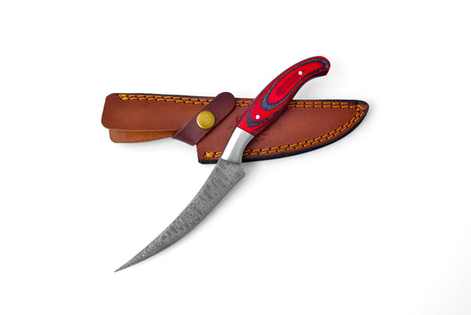 Damascus Compact Fillet Knife TK-205