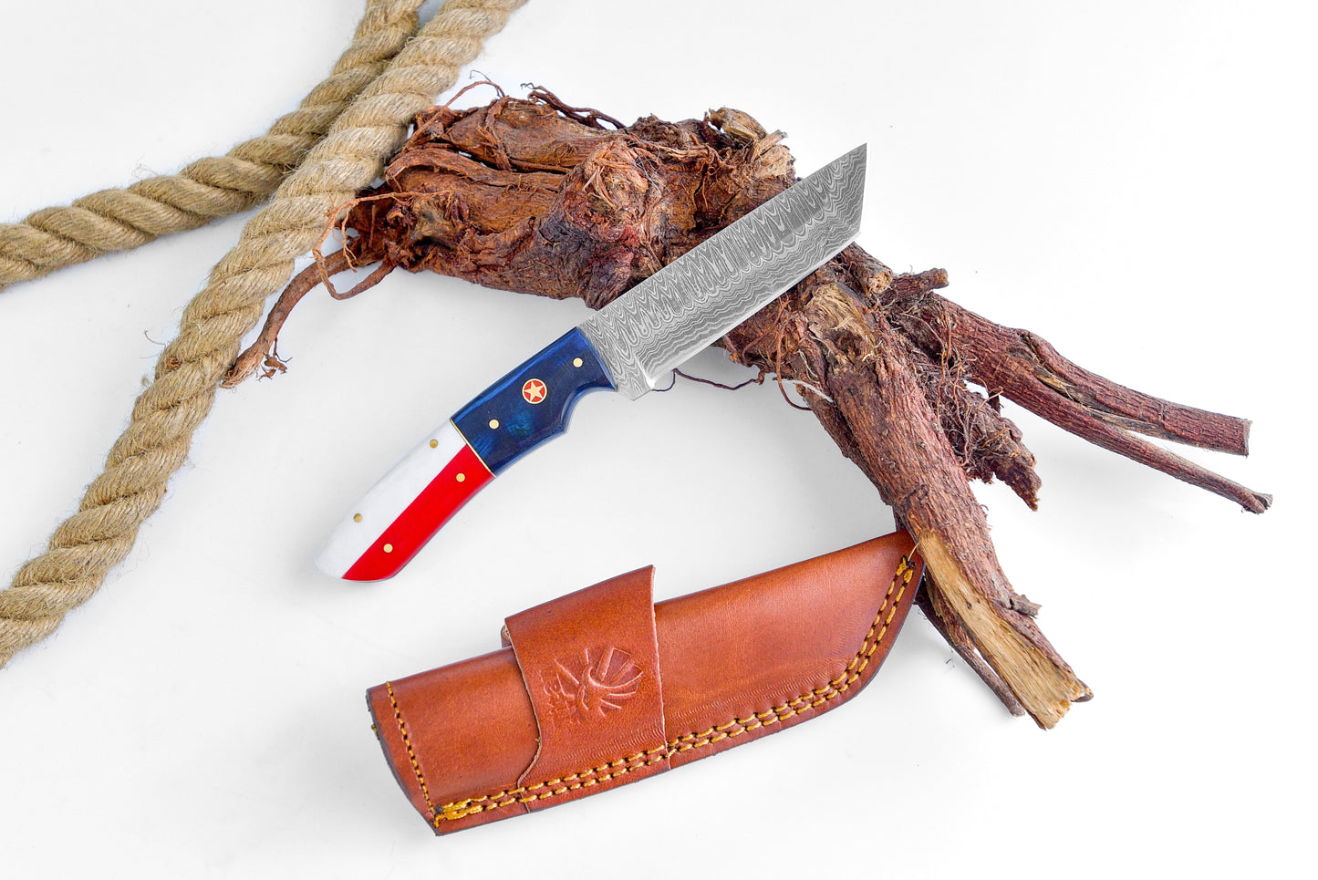 Titan Texas Lone Star Damascus blade TK-203