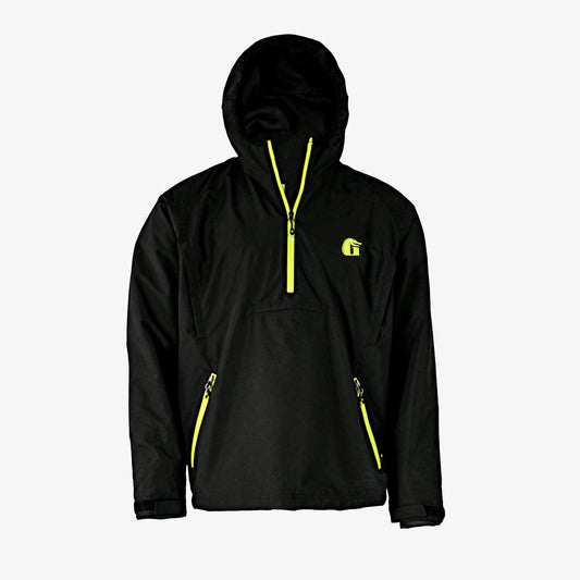Waterproof 1/2 Zip Bog Hoodie | Mens - Black/Lime
